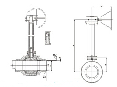 Q61F/H/Y加長桿埋地式全焊接球閥結構圖