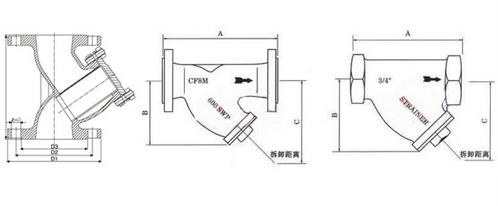 Y型過濾器結構圖